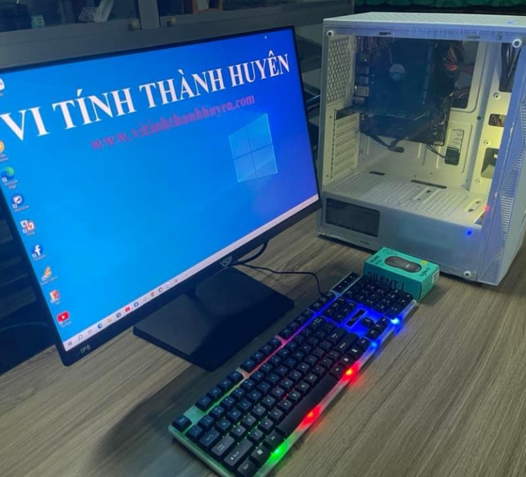 BỘ MÁY TÍNH ĐỂ BÀN, THÙNG LED RGB SIÊU ĐẸP